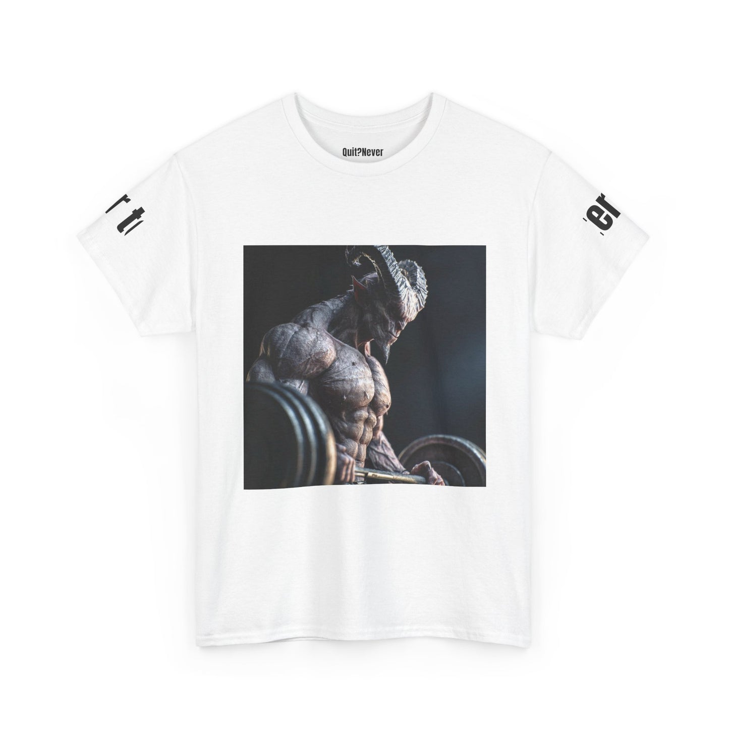 Gym Tee — 'Demons Don't Quit' Muscular Demon Workout Graphic T‑Shirt